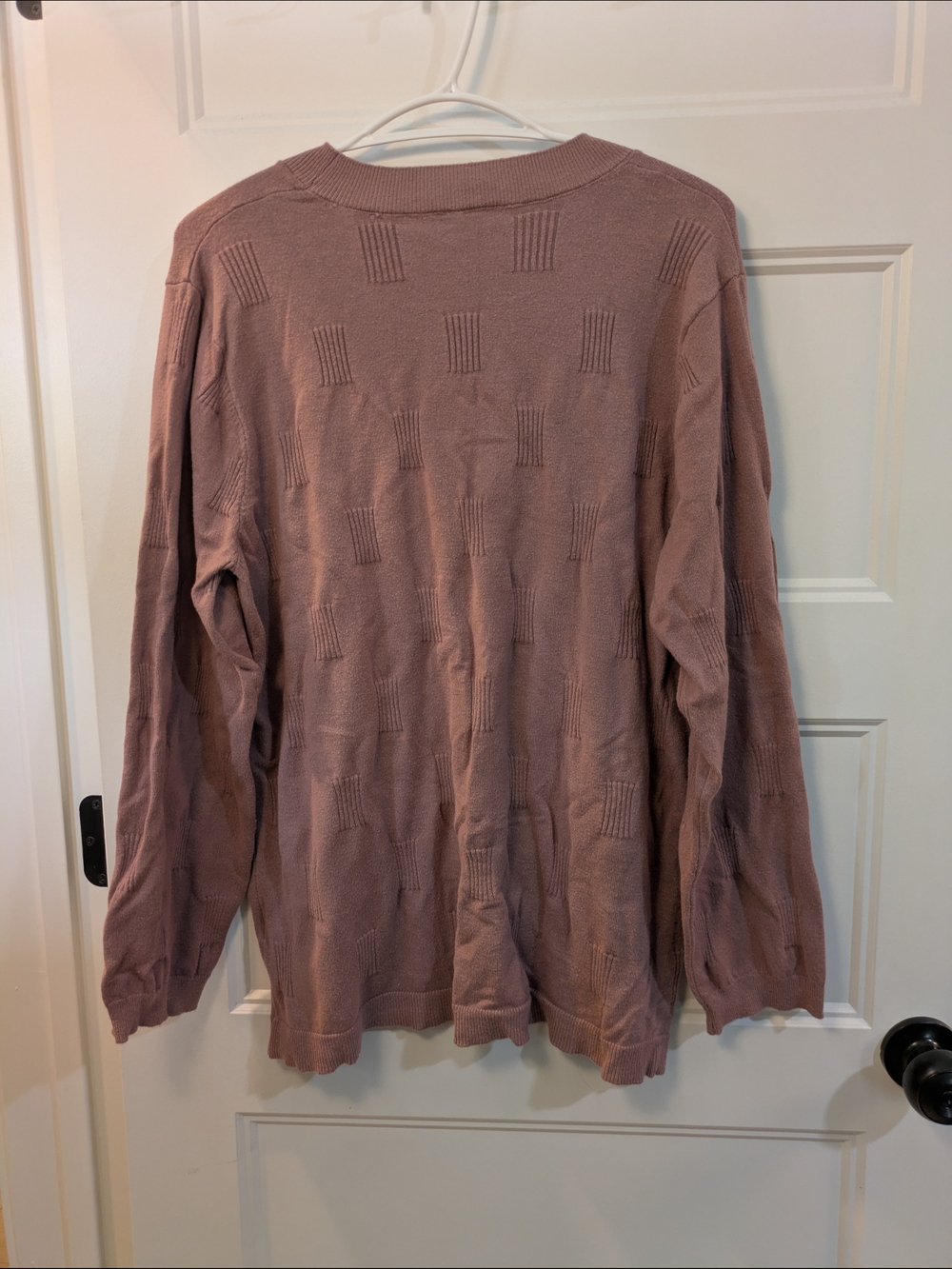 🔴 3/$15 Blush Pink Textured Square Knit Sweater - Picture 10 of 13